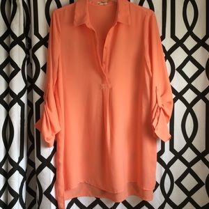 Pleione Salmon Colored Blouse